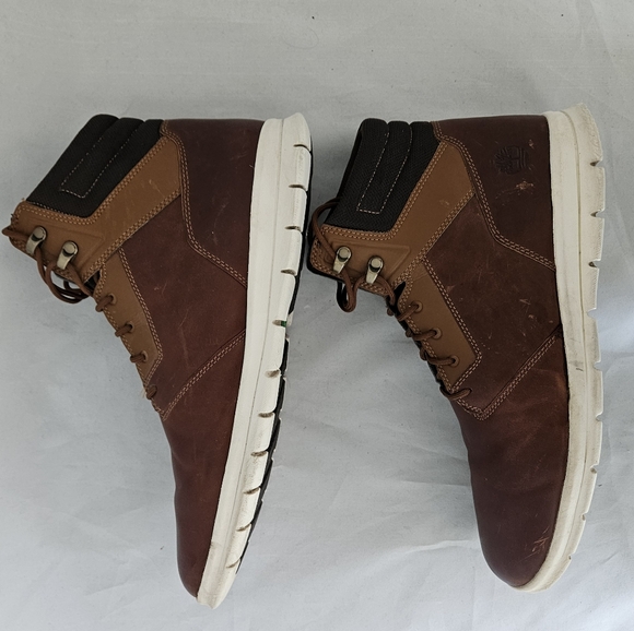 Timberland Men's Graydon Tan & Brown Lace-up Leather Boots Size 12 - Picture 5 of 16